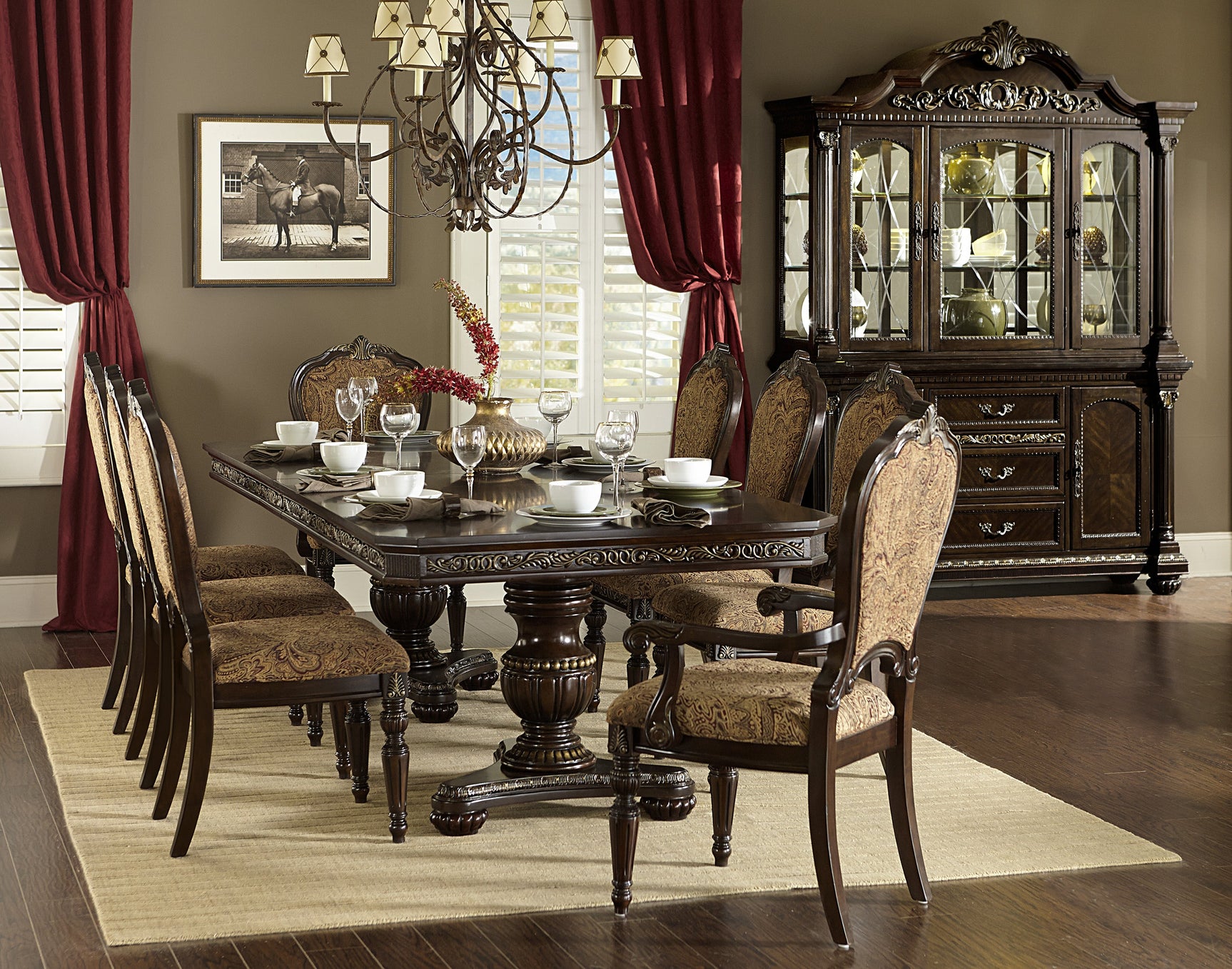 Russian Hill Warm Cherry Side Chair (Set of 2) - Ornate Home