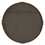 Russo Bronze/Brown/Gold Travertine Round Mirror - Ornate Home