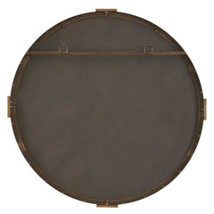 Russo Bronze/Brown/Gold Travertine Round Mirror - Ornate Home