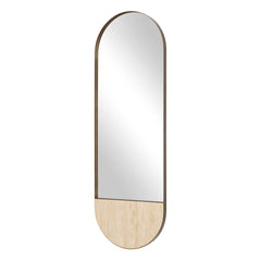Russo Bronze/Brown/Gold Travertine Tall Oval Mirror - Ornate Home