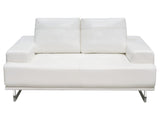 Russo White Loveseat - Ornate Home