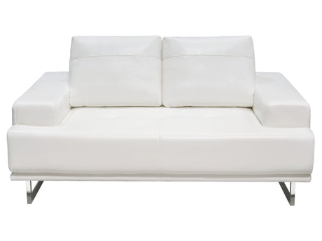 Russo White Loveseat - Ornate Home