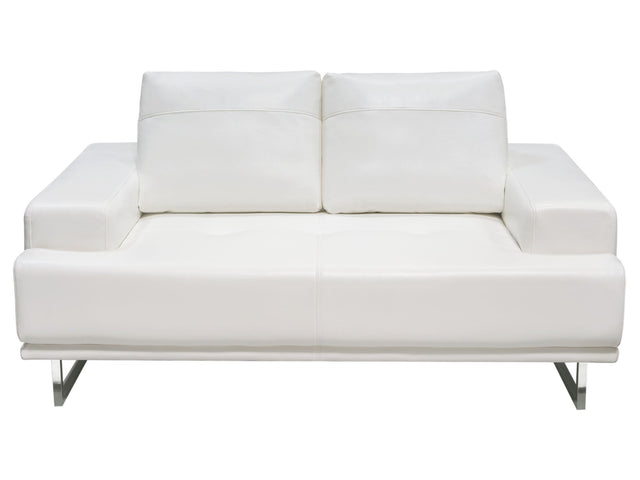 Russo White Loveseat - Ornate Home
