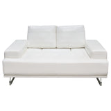 Russo White Loveseat - Ornate Home