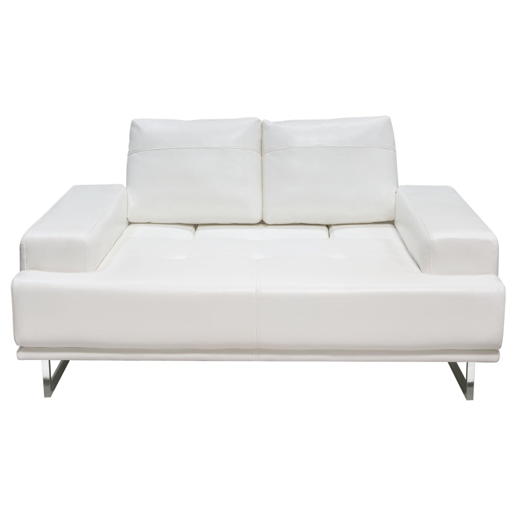 Russo White Loveseat - Ornate Home