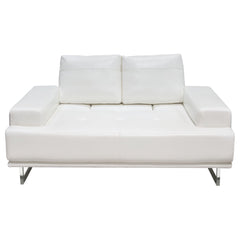 Russo White Loveseat - Ornate Home