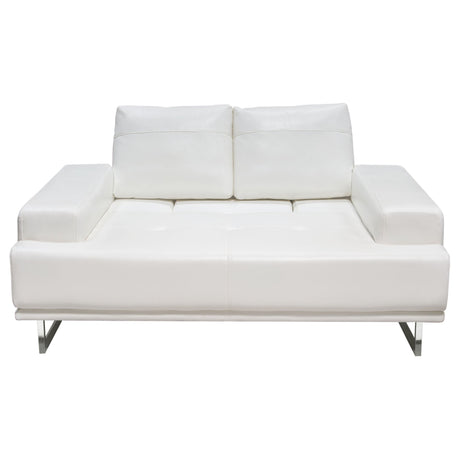 Russo White Loveseat - Ornate Home