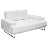 Russo White Loveseat - Ornate Home