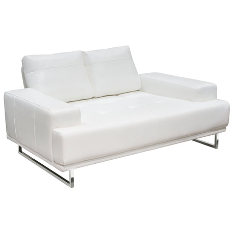 Russo White Loveseat - Ornate Home