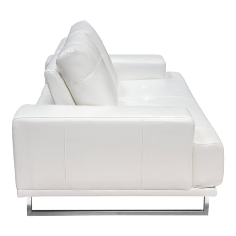 Russo White Loveseat - Ornate Home