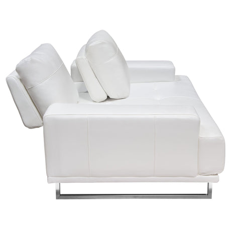 Russo White Loveseat - Ornate Home