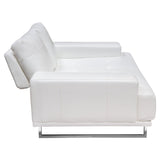 Russo White Loveseat - Ornate Home