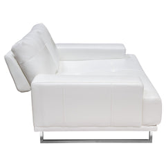 Russo White Loveseat - Ornate Home