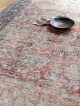 Rust Anahawan Distressed Washable Area Rug - Clearance - Ornate Home