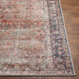 Rust Anahawan Distressed Washable Area Rug - Clearance - Ornate Home