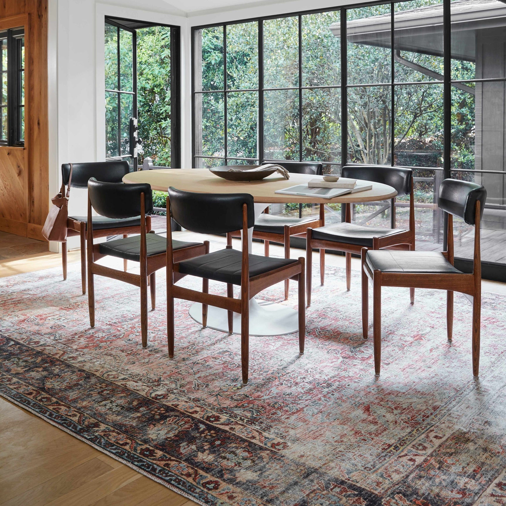 Rust Anahawan Distressed Washable Area Rug - Clearance - Ornate Home