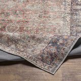 Rust Anahawan Distressed Washable Area Rug - Clearance - Ornate Home
