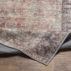 Rust Anahawan Distressed Washable Area Rug - Clearance - Ornate Home