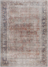 Rust Anahawan Distressed Washable Area Rug - Clearance - Ornate Home