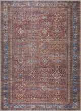 Rust Baki Traditional Washable Area Rug - Clearance - Ornate Home