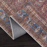 Rust Baki Traditional Washable Area Rug - Clearance - Ornate Home