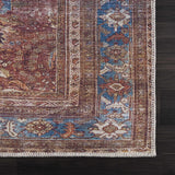 Rust Baki Traditional Washable Area Rug - Clearance - Ornate Home