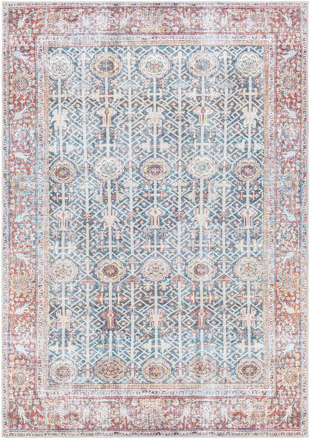 Rust Catadupa Distressed Washable Area Rug - Clearance - Ornate Home