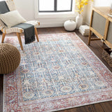 Rust Catadupa Distressed Washable Area Rug - Clearance - Ornate Home