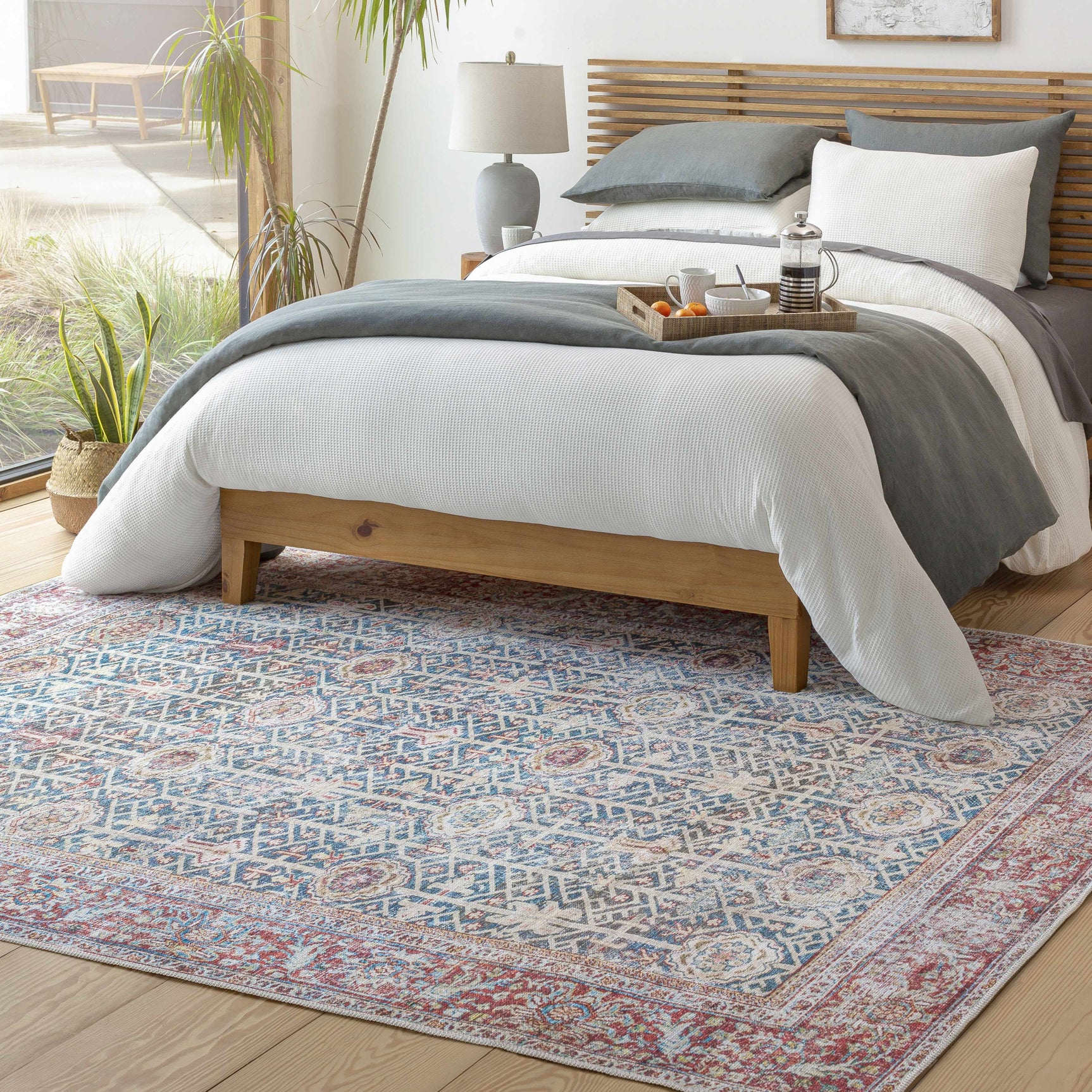 Rust Catadupa Distressed Washable Area Rug - Clearance - Ornate Home