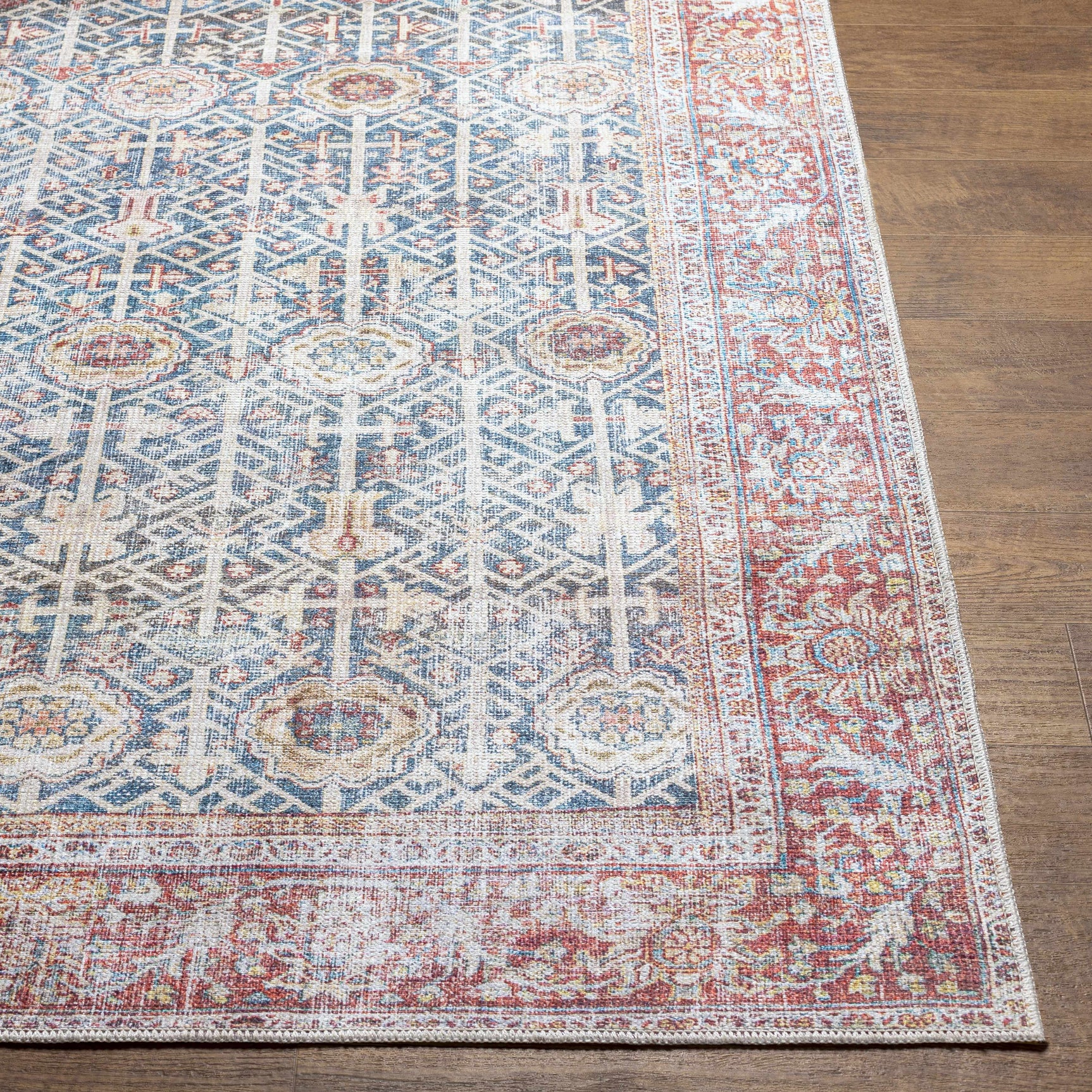 Rust Catadupa Distressed Washable Area Rug - Clearance - Ornate Home