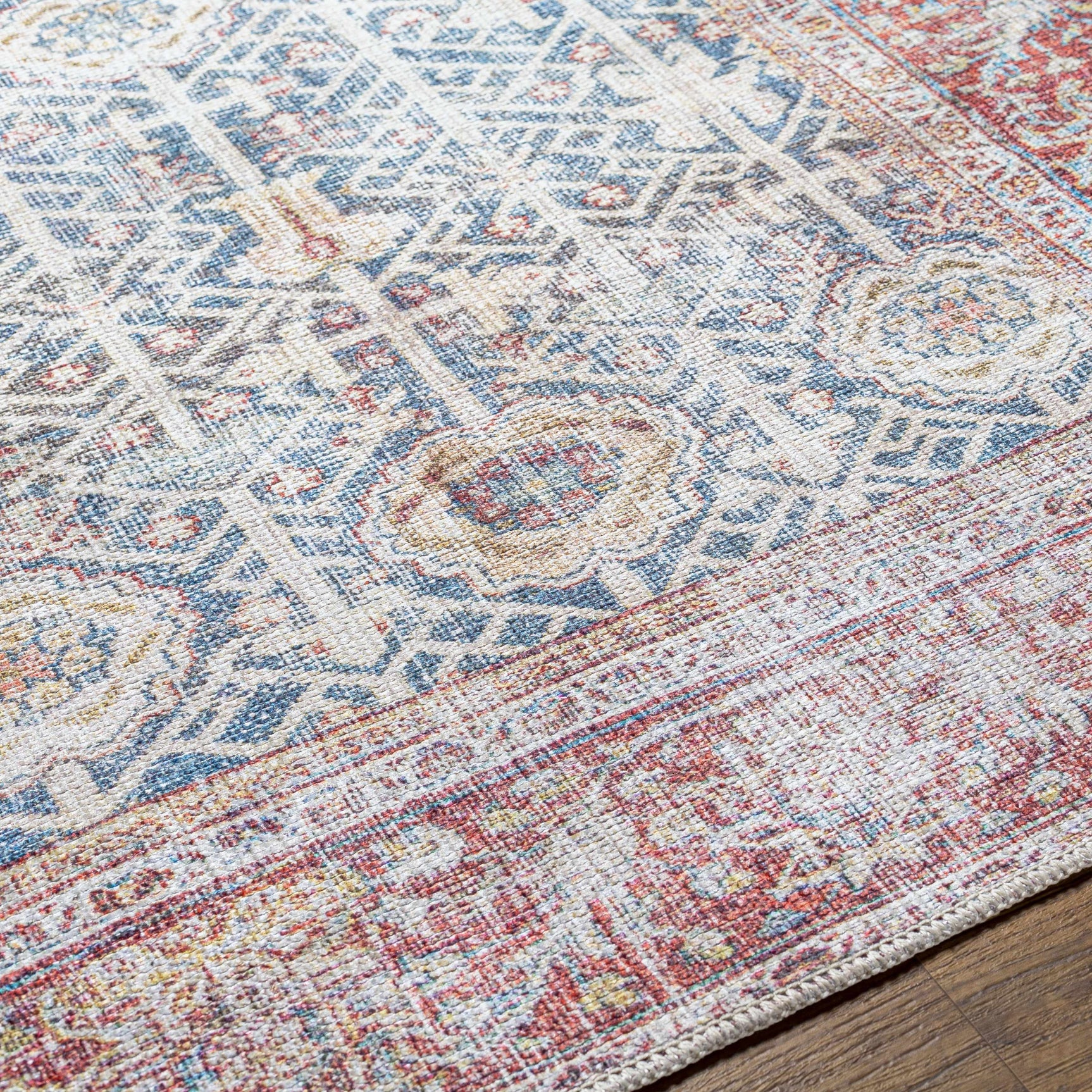 Rust Catadupa Distressed Washable Area Rug - Clearance - Ornate Home