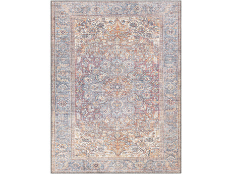 Rust Gardnertown Medallion Washable Area Rug - Clearance - Ornate Home