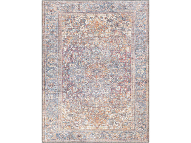 Rust Gardnertown Medallion Washable Area Rug - Clearance - Ornate Home