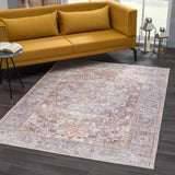 Rust Gardnertown Medallion Washable Area Rug - Clearance - Ornate Home