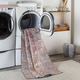 Rust Gardnertown Medallion Washable Area Rug - Clearance - Ornate Home