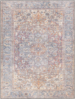 Rust Gardnertown Medallion Washable Area Rug - Clearance - Ornate Home