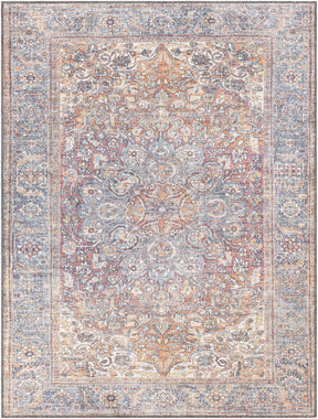Rust Gardnertown Medallion Washable Area Rug - Clearance - Ornate Home