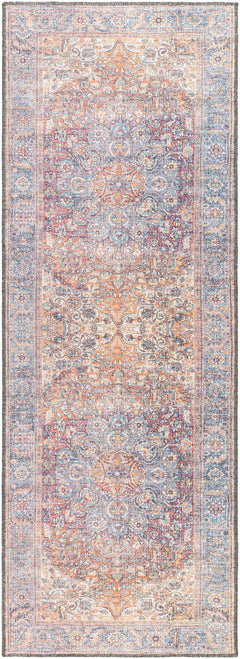 Rust Gardnertown Medallion Washable Area Rug - Clearance - Ornate Home