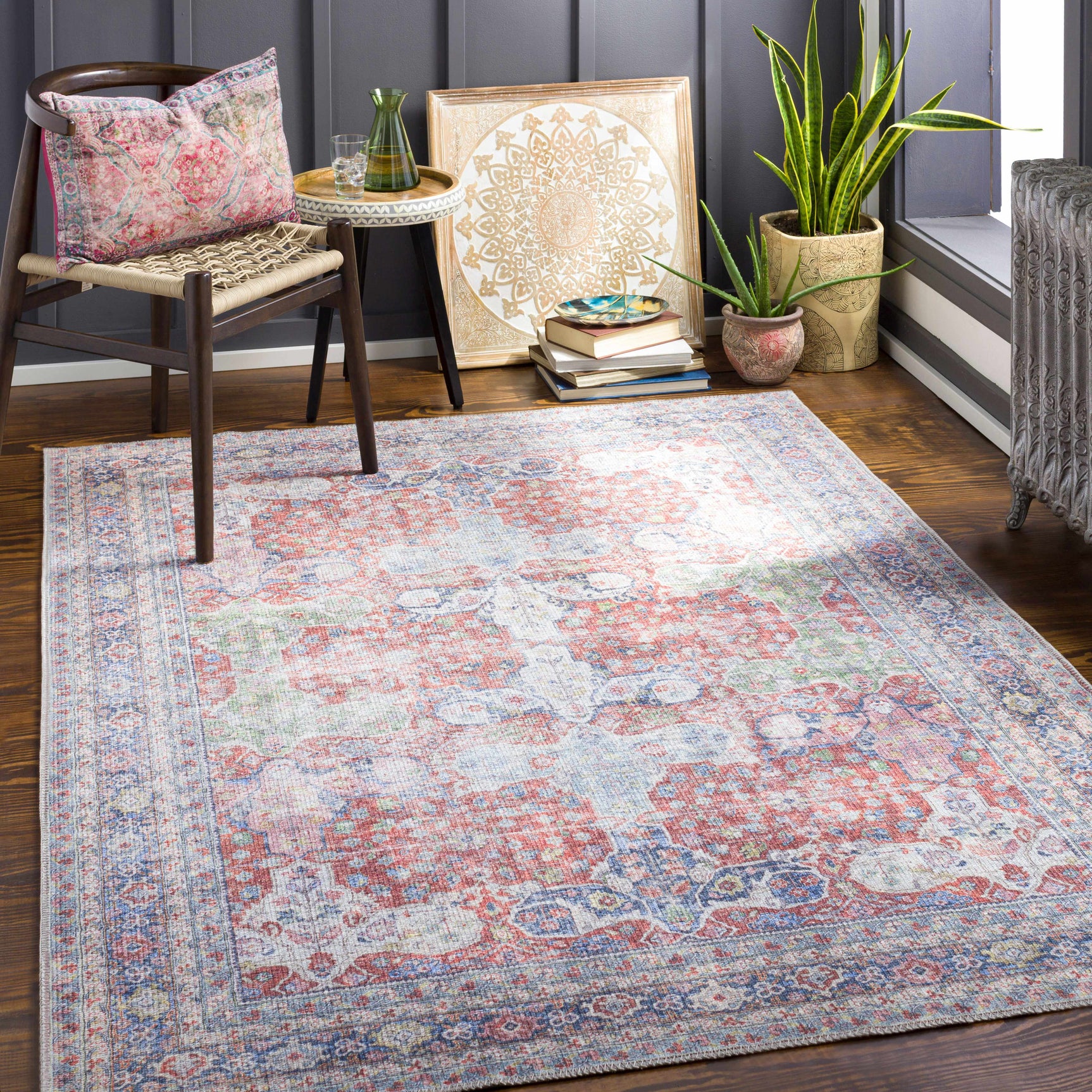 Rust Goma Vintage Area Rug - Clearance - Ornate Home