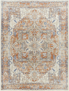 Rust Hera Washable Area Rug - Clearance - Ornate Home