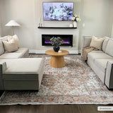 Rust Hera Washable Area Rug - Clearance - Ornate Home