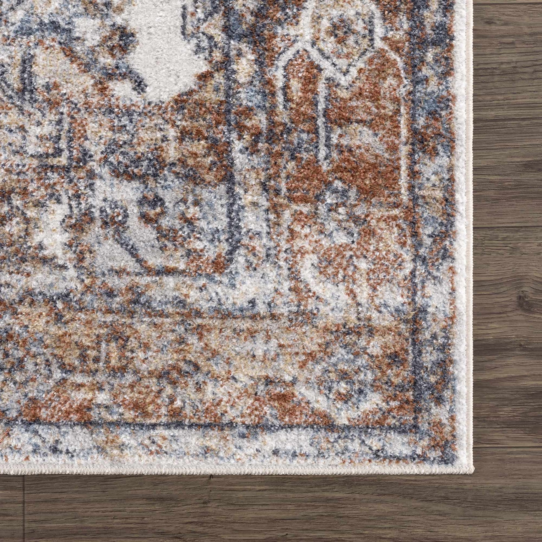 Rust Hera Washable Area Rug - Clearance - Ornate Home