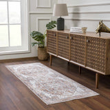 Rust Hera Washable Area Rug - Clearance - Ornate Home