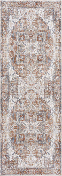 Rust Hera Washable Area Rug - Clearance - Ornate Home