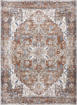 Rust Hera Washable Area Rug - Clearance - Ornate Home