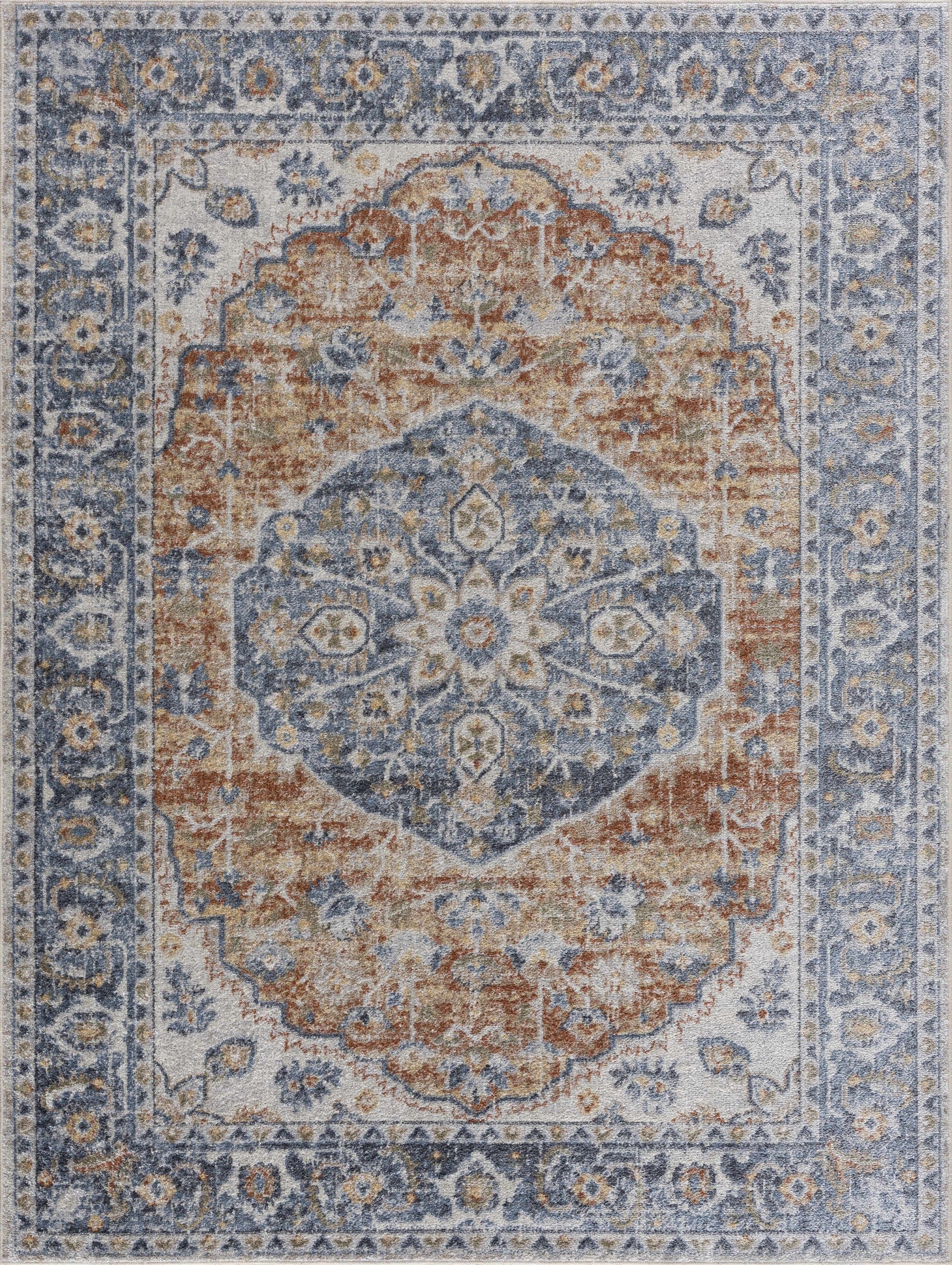 Rust Hiti Washable area rug - Clearance - Ornate Home