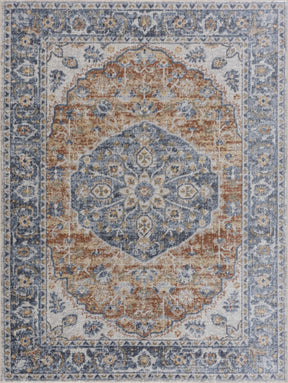 Rust Hiti Washable area rug - Clearance - Ornate Home