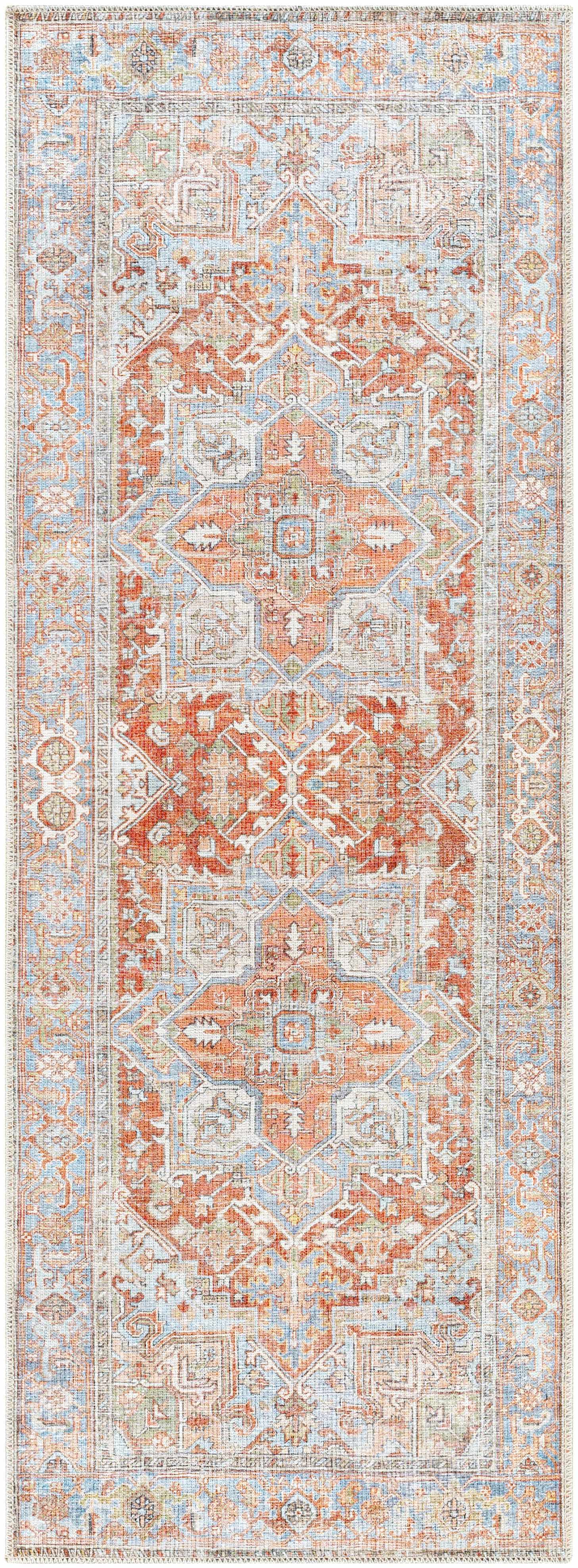 Rust Maayon Washable Rug - Ornate Home