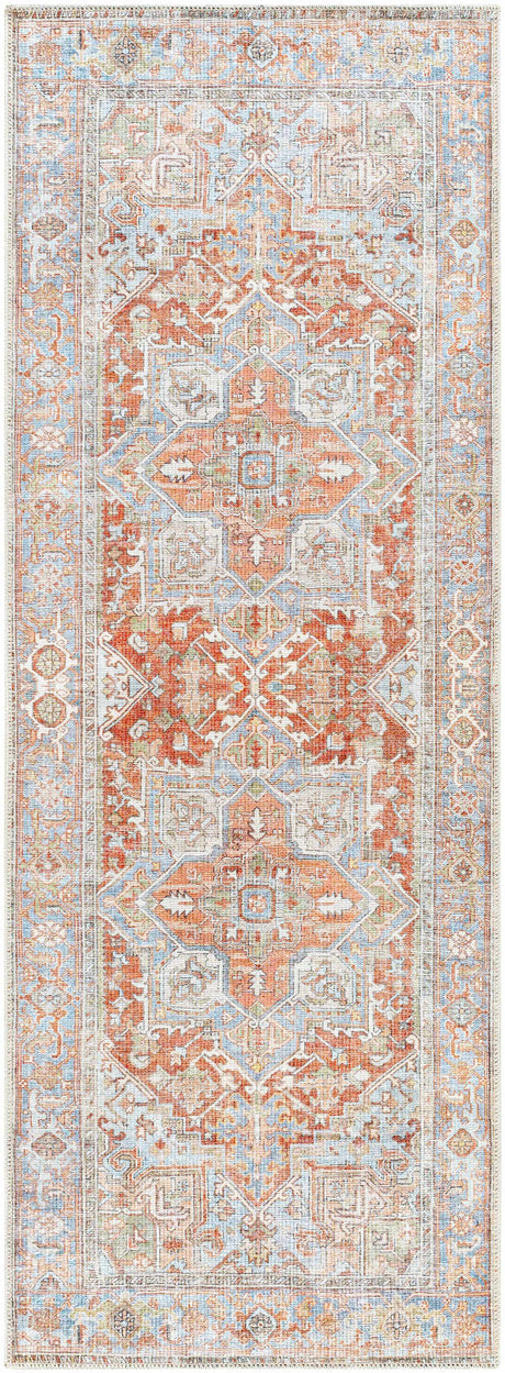 Rust Maayon Washable Rug - Ornate Home