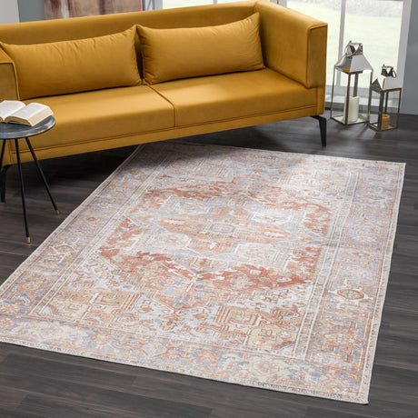 Rust Maayon Washable Rug - Ornate Home